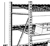 Auto Parts Store Battery Rack Shelf System