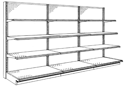 Half Gondola Store Shelving Picture